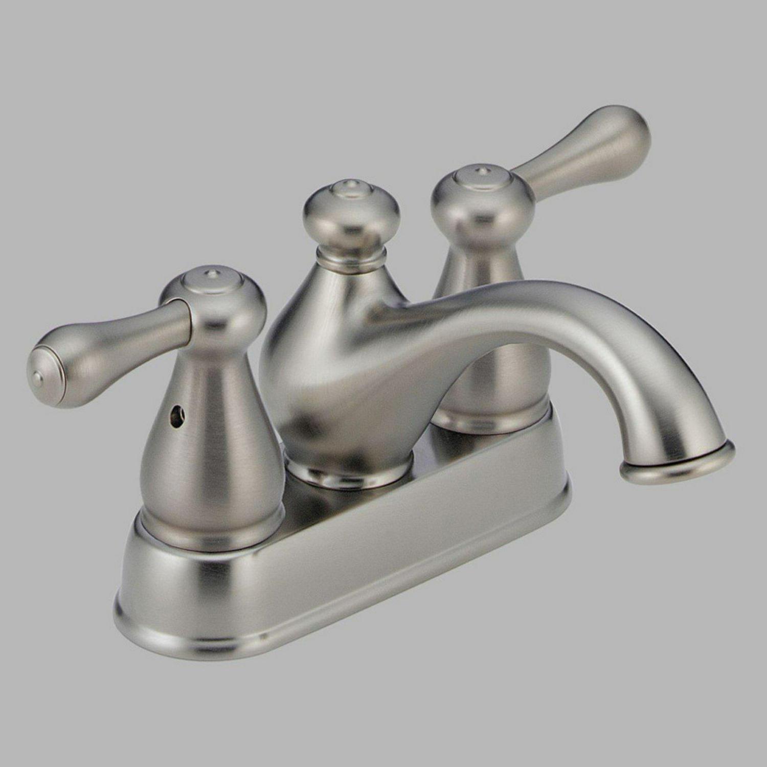 Delta Leland Centerset Lavatory Faucet with Metal Lever Handles， Available in Various Colors