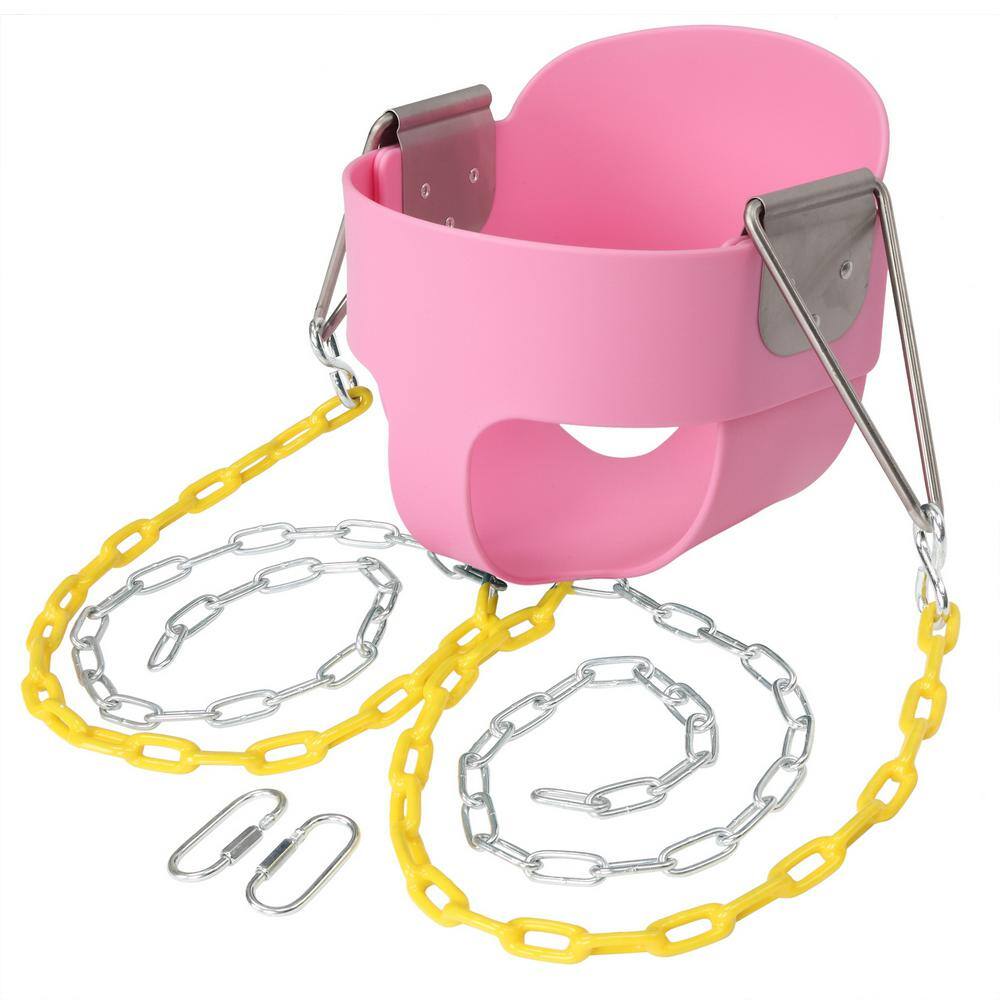 Karl home Highback Bucket Toddler Swing Set Infant Swing Seat Pink 594567118747