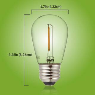 Newhouse Lighting 11-Watt Equivalent S14 Shatter-Resistant String Light Edison LED Bulbs Warm White 2700K (30-Pack) S14LED30P