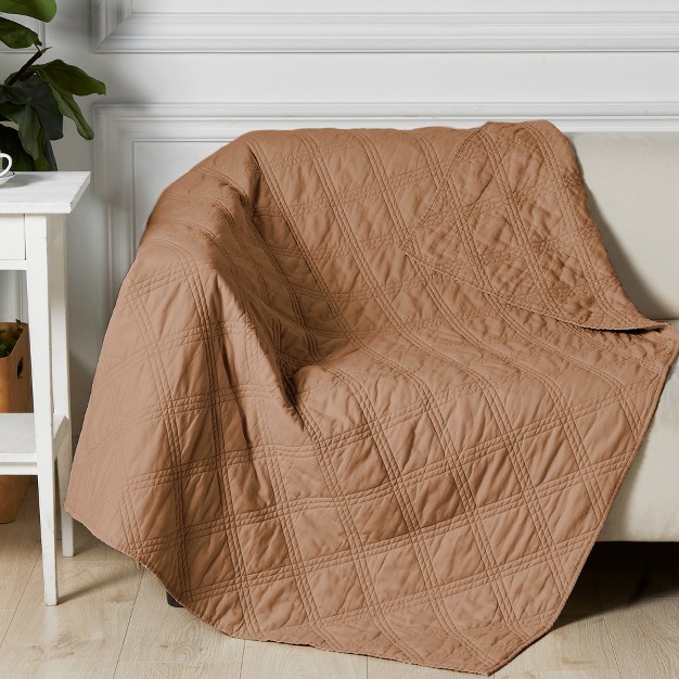 Washed Linen Sandstone Quilted Throw Levtex Home