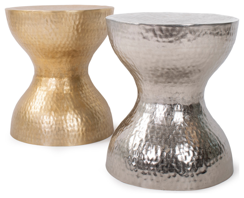 The Espen Gold Hourglass Stool/Side Table   Side Tables And End Tables   by Howard Elliott Collection  Houzz