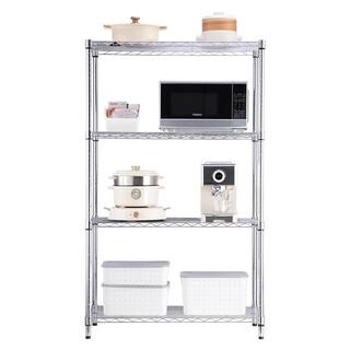 mzg 4-Tier Chrome Utility Wire Shelving Unit (18 in. x 59 in. x 36 in.) E4590150OH401LB