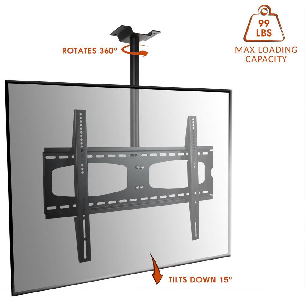 MegaMounts Tilting And Rotating Adjustable Height Ceiling Mount for 37 in. to 70 in. Displays 98599662M