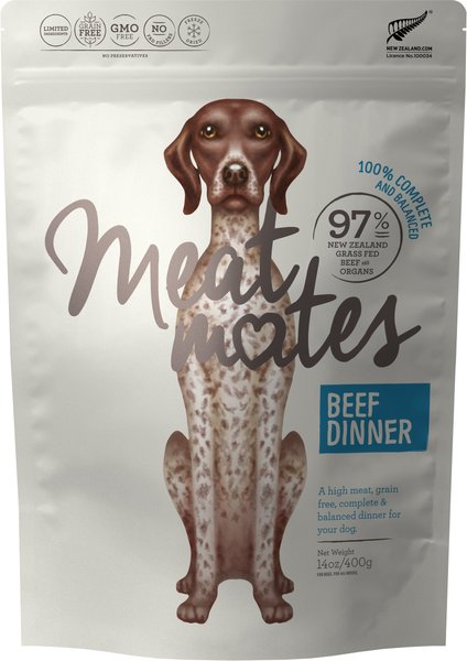 Meat Mates Beef Dinner Grain-Free Freeze-Dried Dog Food