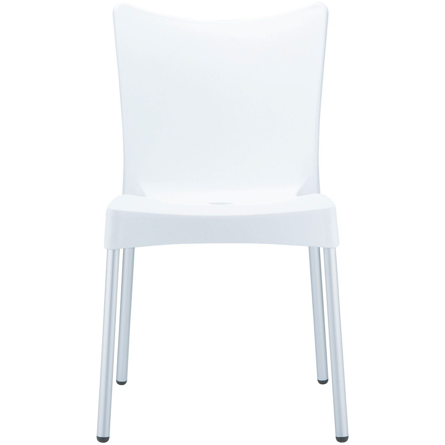 33.25 White Stackable Outdoor Patio Dining Chair