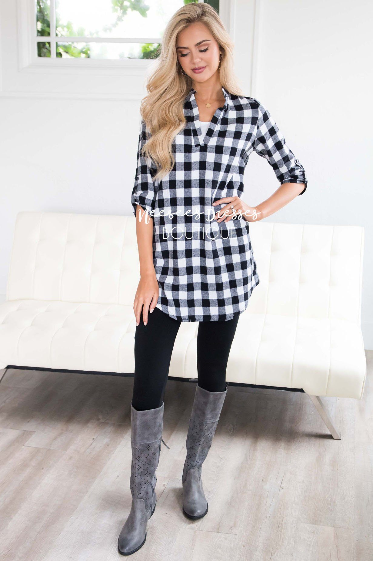 Cute in Plaid Flannel Tunic