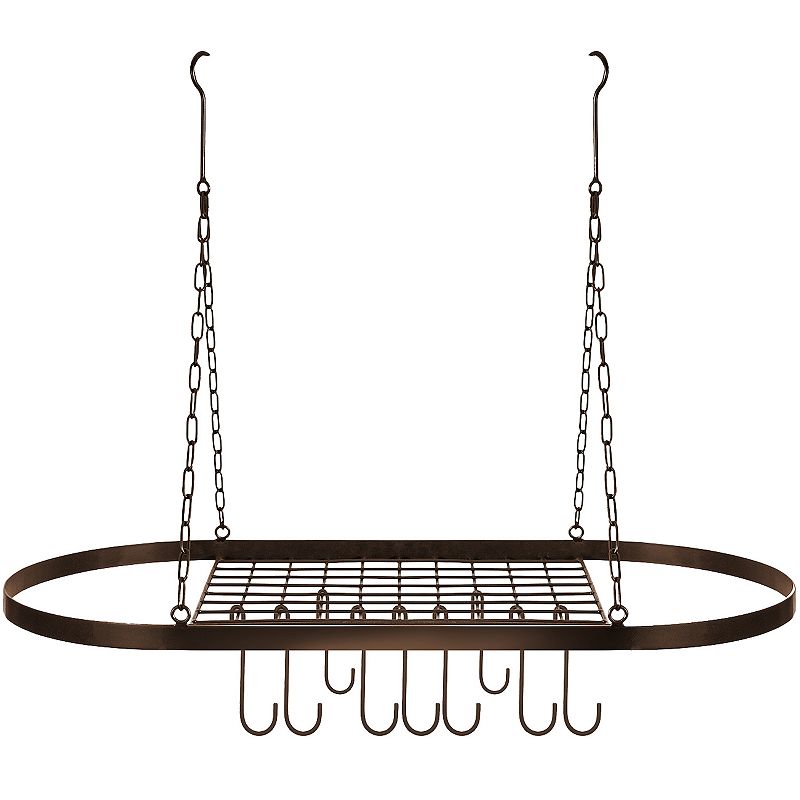 Sorbus Ceiling-Mounted Pot Rack with Hooks