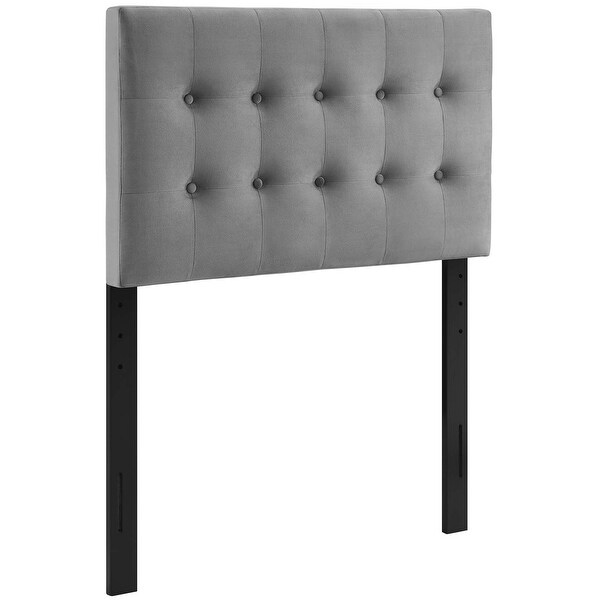 Emily Twin Biscuit Tufted Performance Velvet Headboard - - 28502629