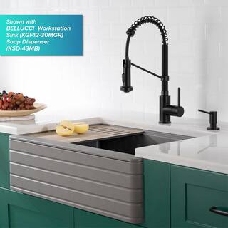 KRAUS Bolden Single Handle Pull-Down Sprayer Kitchen Faucet with Touchless Sensor in Matte Black KSF-1610MB