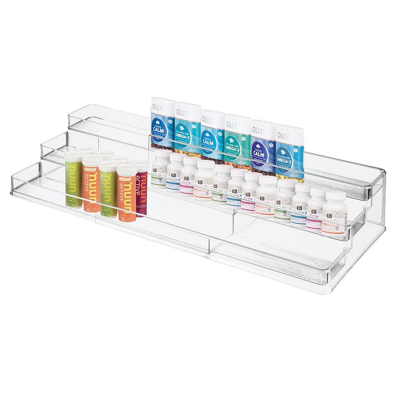 mDesign Large Expandable Vitamin Rack， Bathroom Storage Organizer