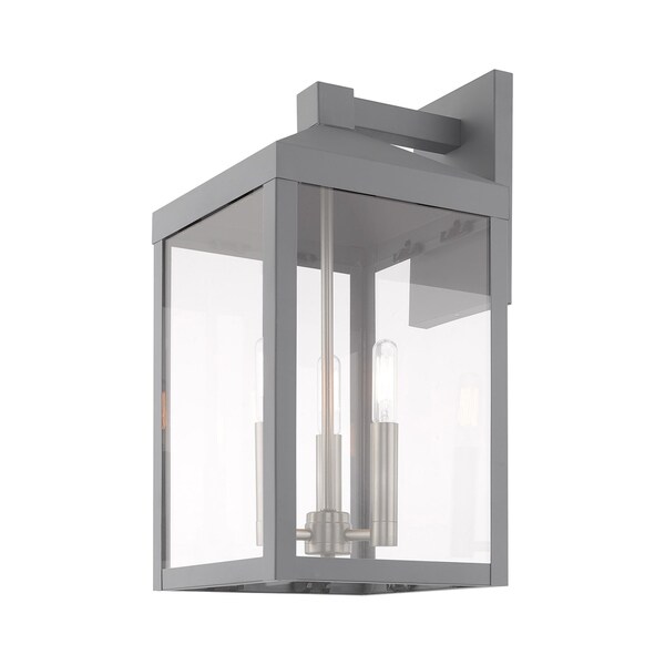 Livex Lighting Nyack 3-Light Outdoor Wall Lantern - 8.25