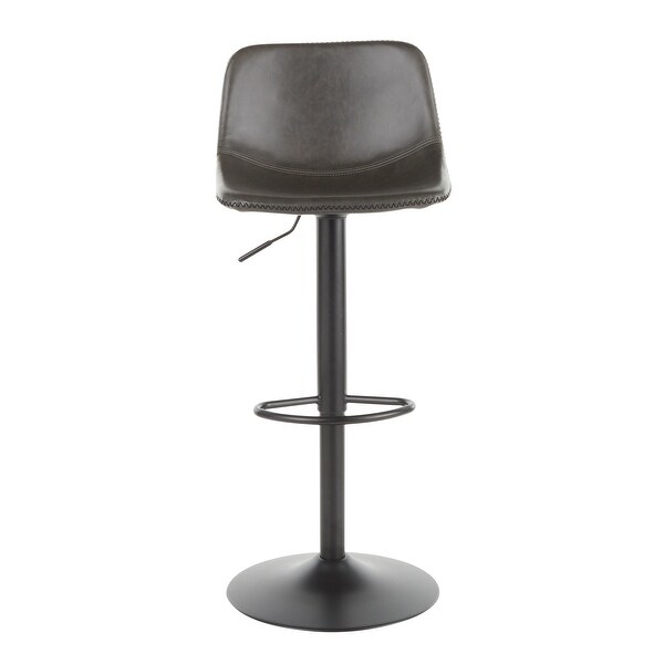 Carbon Loft Richard Adjustable Faux Leather Bar Stool - Set of 2