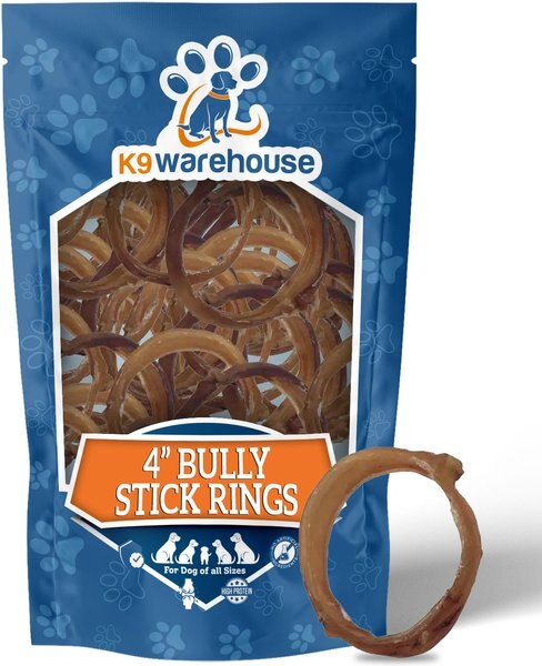 K9warehouse Bully Rings Dog Treats， 6 count