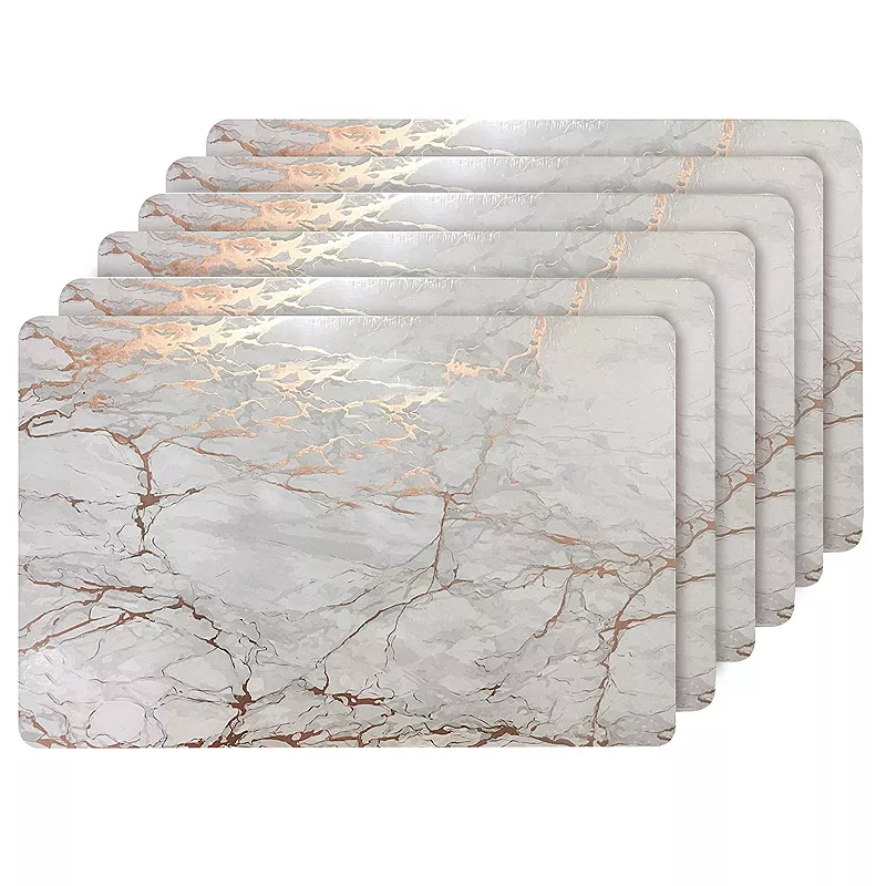 Dainty Home Marble Cork 12 x 18 Placemats Set Of 6