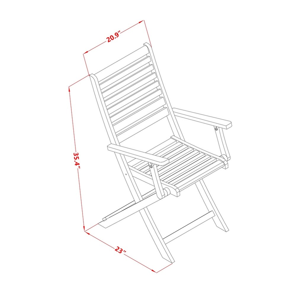 East West Furniture Patio Set  an Oval Outdoor Table and Folding Arm Chairs with Side Chairs  Natural Oil (Pieces Options)