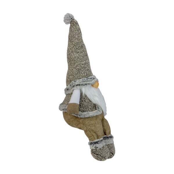 Sitting Plush Faux Fur Gnome Christmas Figure