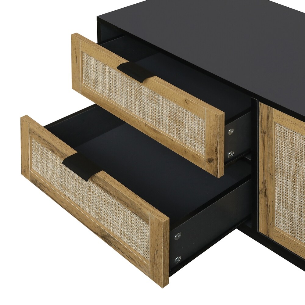 Rattan TV Stand for TVs Up to 65\