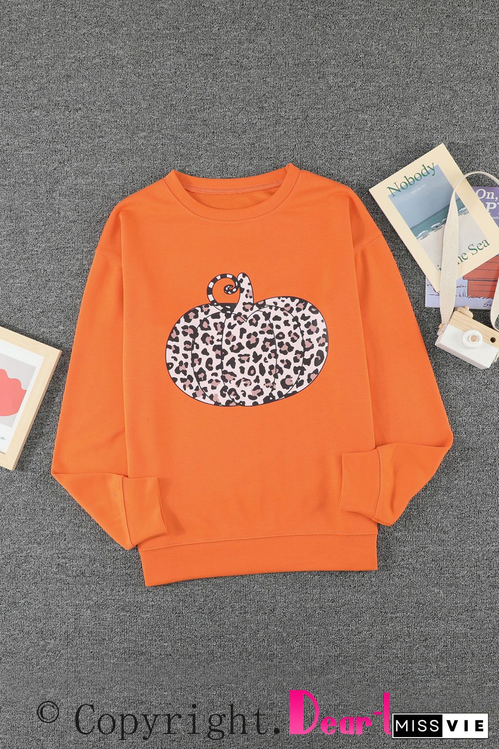 Halloween Pumpkin Print Parent-child Matching Mom's Pullover Sweatshirt