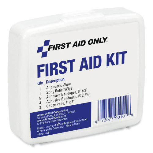 PhysiciansCare First Aid On the Go Kit， Mini， 13 Pieces， Plastic Case (90101)