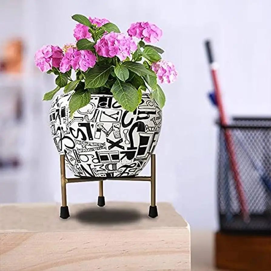 Marvelous Design Small Flower Planter Pots With Stand For Home   Garden Decoration Metal Planters Pots At Cheap Price