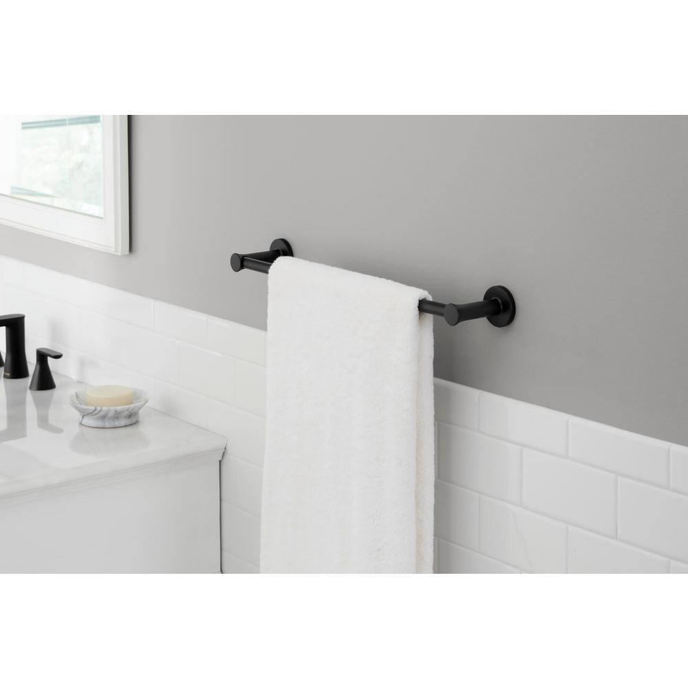 Glacier Bay Lucien 18 in. Towel Bar in Matte Black BTH-018-107