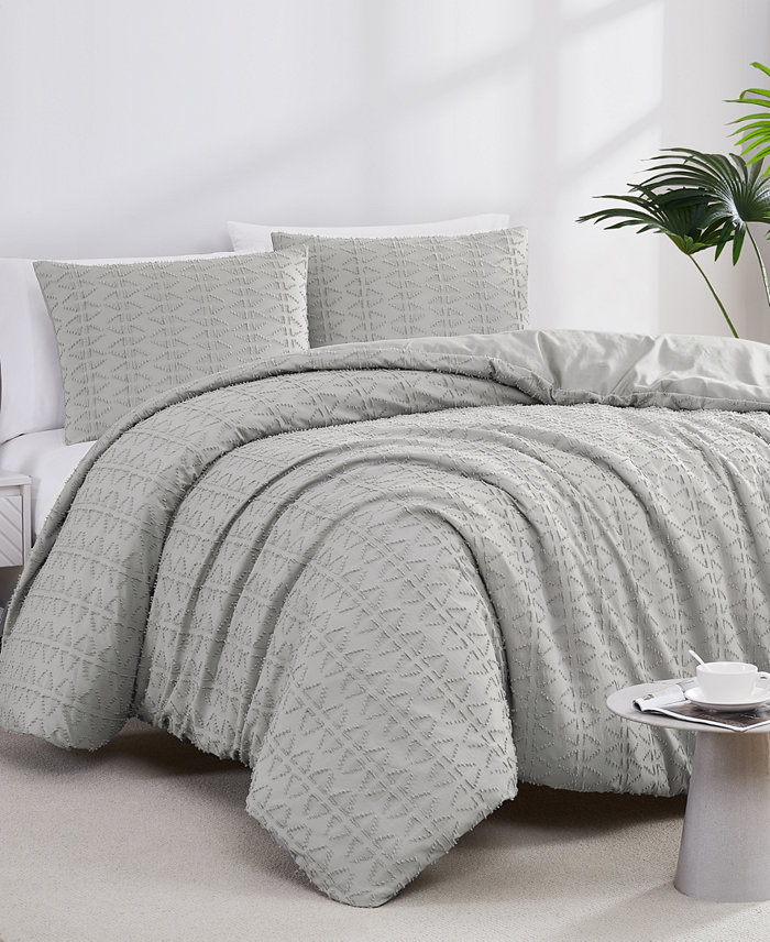 Southshore Fine Linens Dhara 2 Piece Textured Duvet Cover and Sham Set， Twin Twin XL