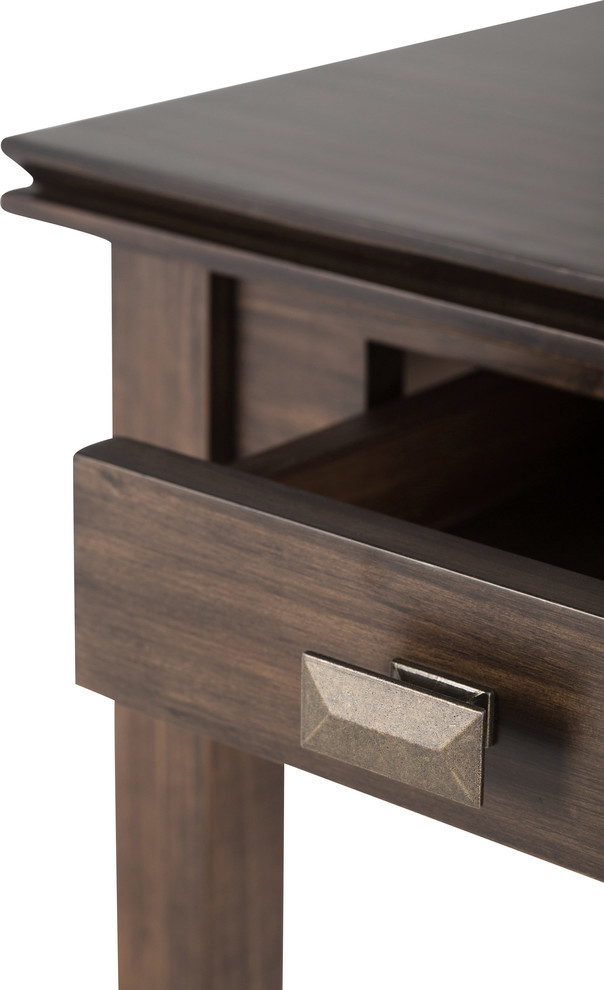 Solid Wood Square Contemporary End Side Table  21 quot  Transitional   Side Tables And End Tables   by Simpli Home Ltd.  Houzz