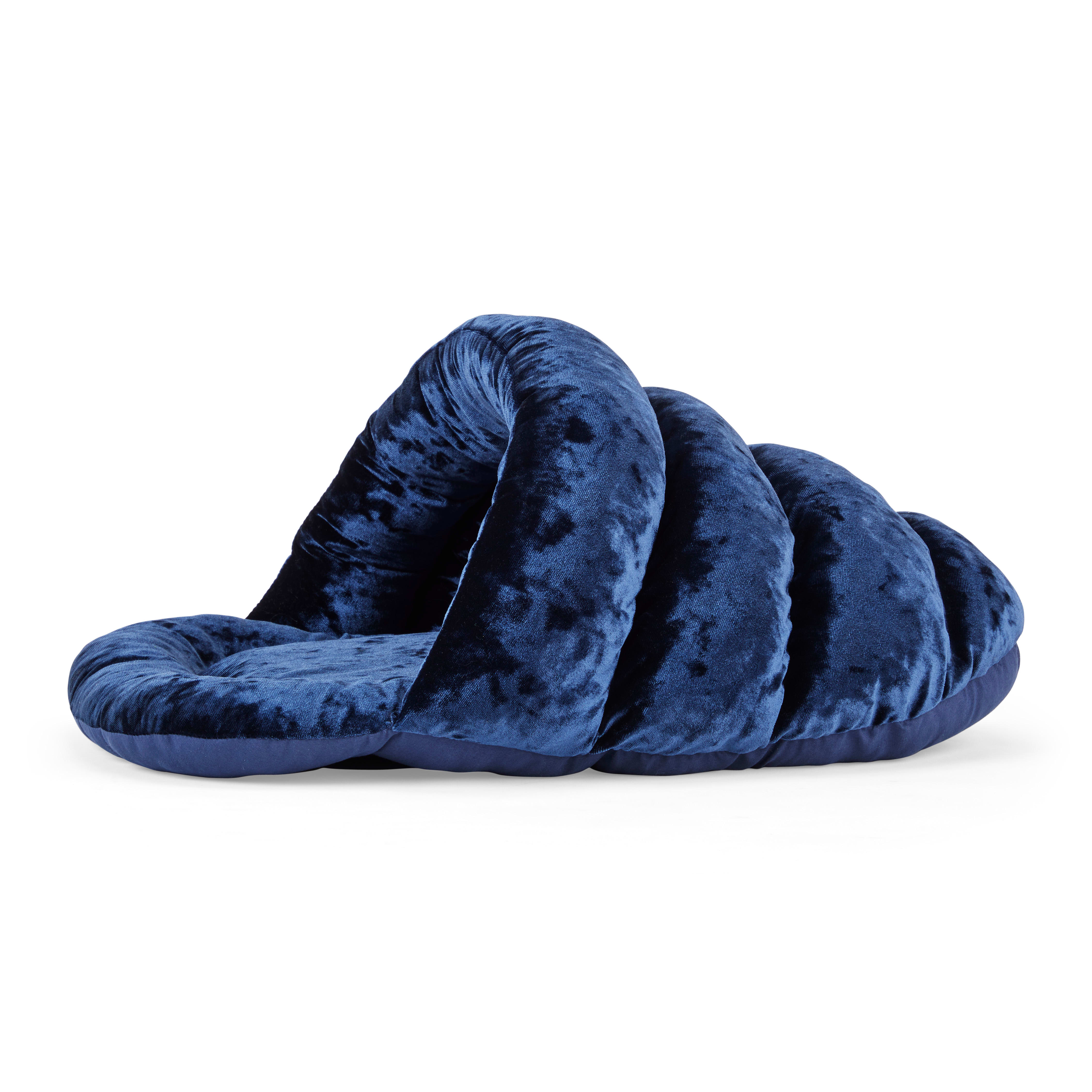 EVERYYAY Snooze Fest Midnight Blue Play Cave Cat Bed， 18