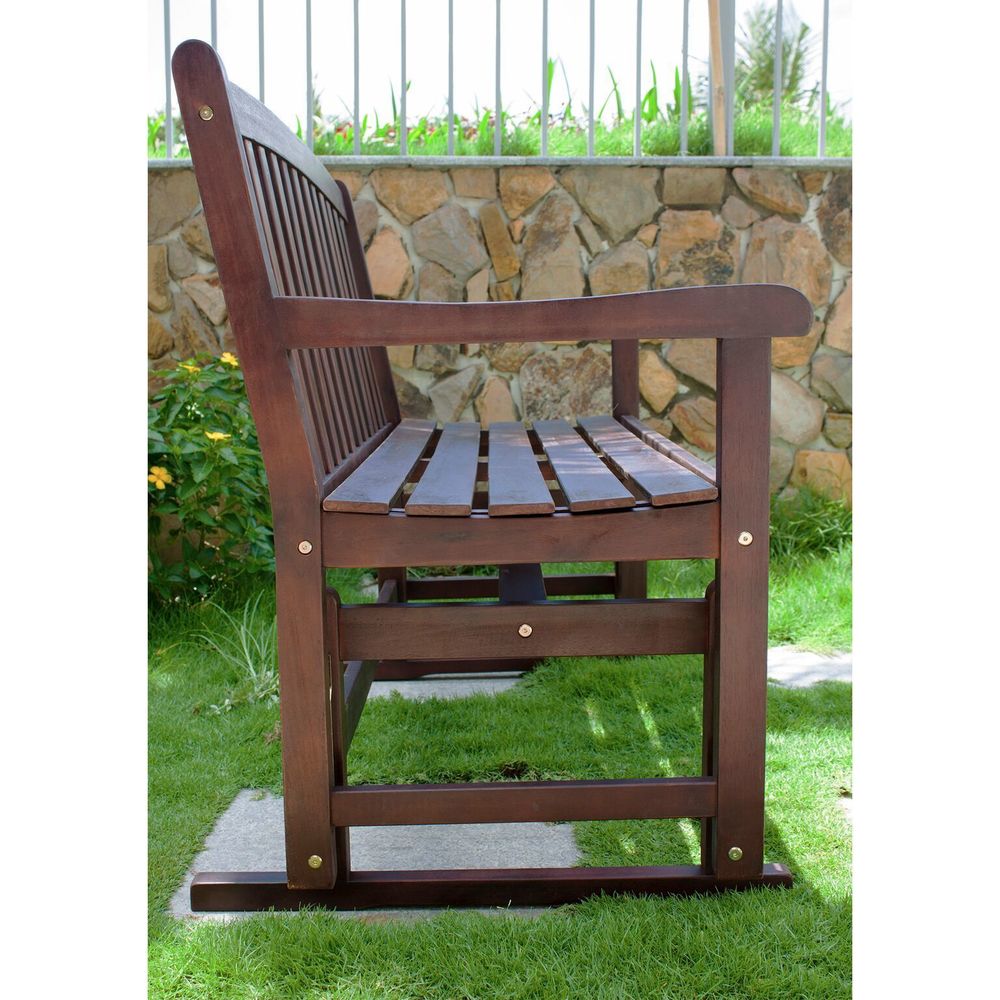 Roseland Acacia Hardwood Glider Bench by Havenside Home