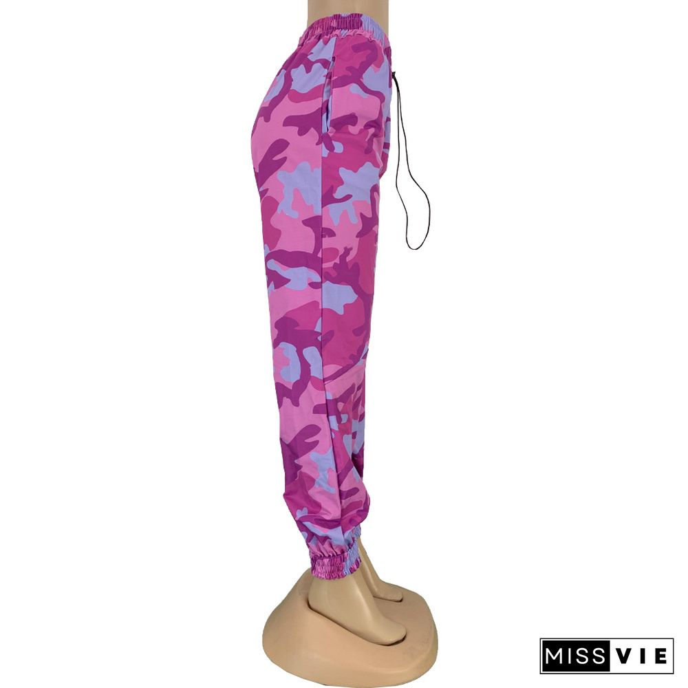 Street Trendsetter Camouflage Leisure Long Pants with Elastic