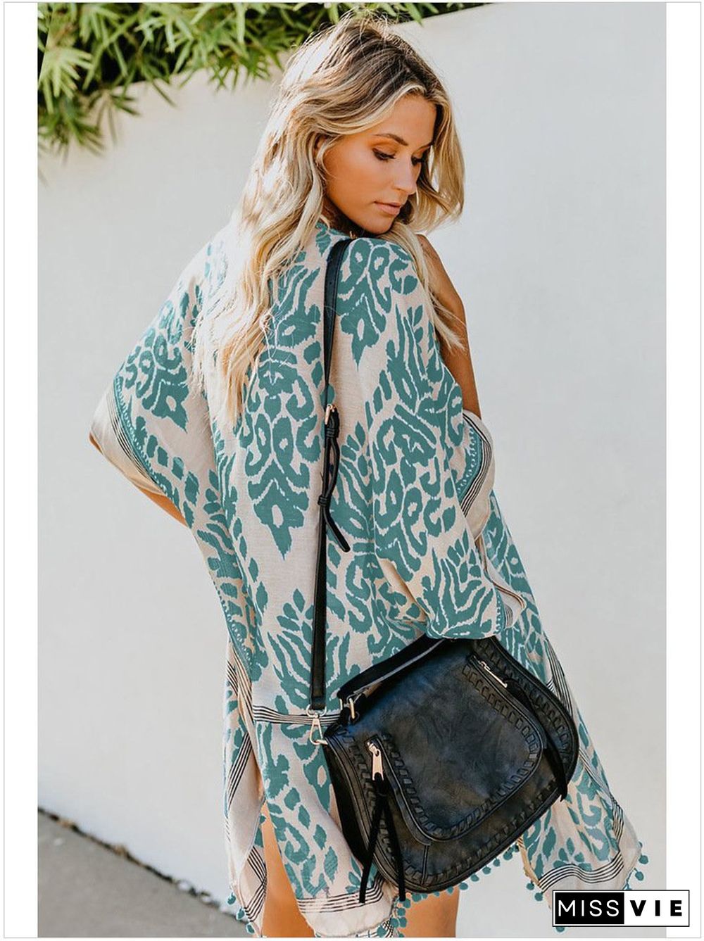 Fashion Kimono Tassel Beach Cover Up