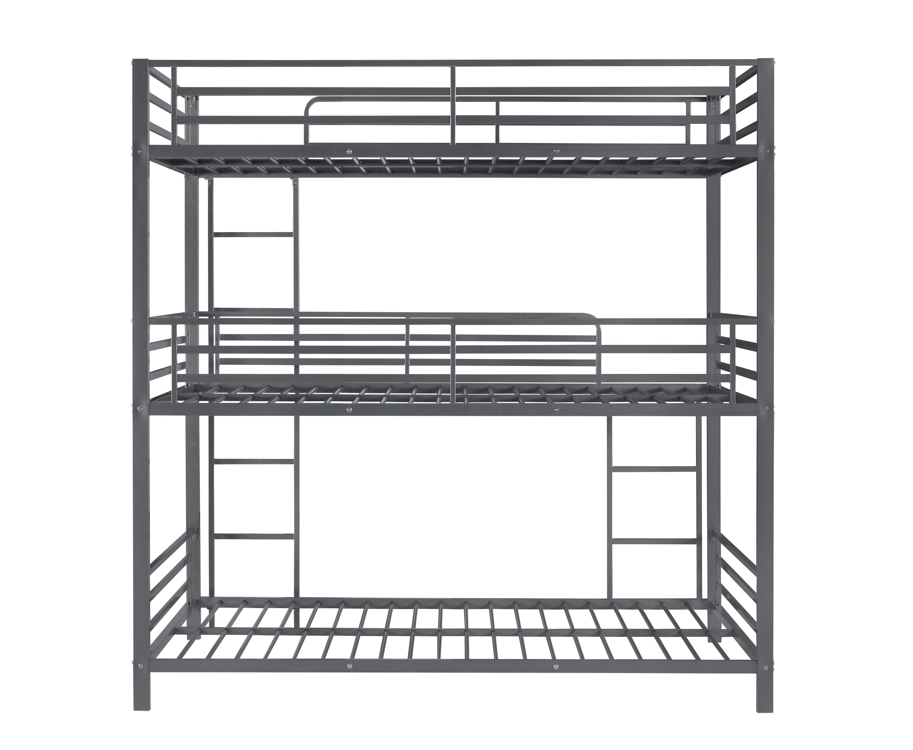 Maynard Metal Triple Twin Bunk Bed Gunmetal-422670