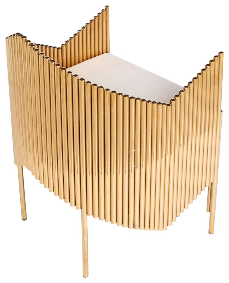 Crespo Gold Accent Chair   Contemporary   Armchairs And Accent Chairs   by Statements by J  Houzz