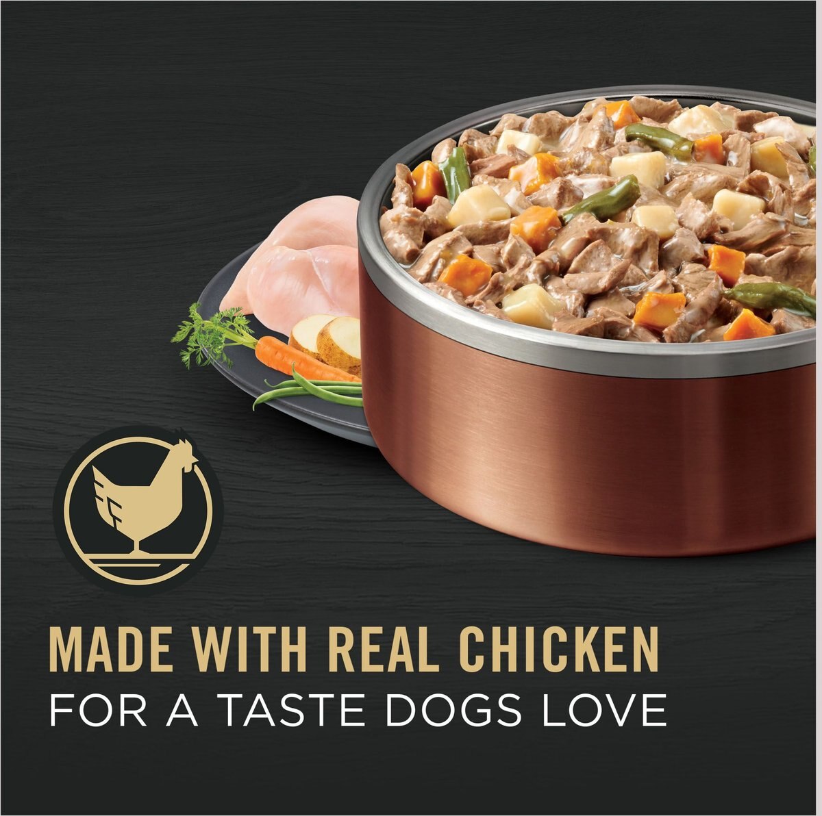 Purina Pro Plan Savor Adult Chicken and Vegetables Entree Slices in Gravy Canned Dog Food