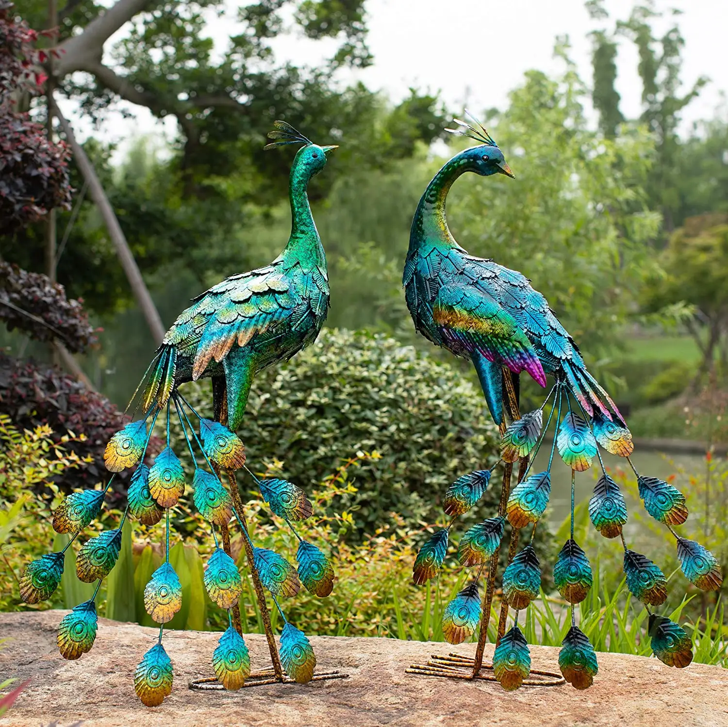 Zhongpin Supply Garden Animal Outdoor Backyard Porch Patio Decorations Peacock Garden Decoration Outdoor