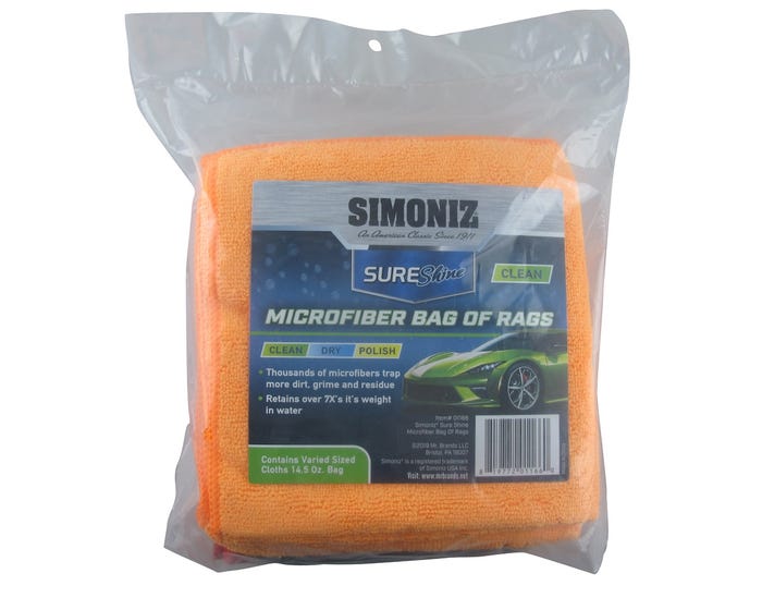 Simoniz Sure Shine Microfiber Bag of Rags - 293400210