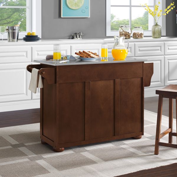 Eleanor Stainless Steel Top Kitchen Island