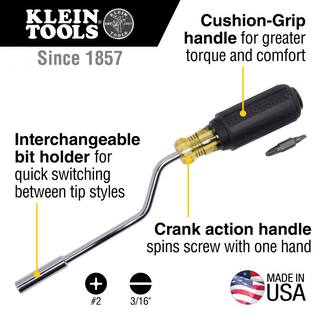 Klein Tools 6 in. Interchangeable Rapi-Driv Screwdriver- Cushion Grip Handle 67100