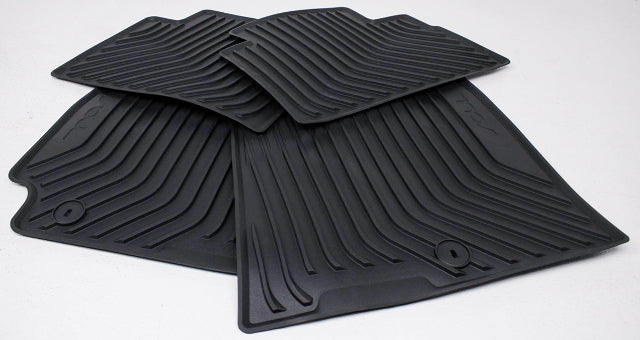 K0F13-AC000 OEM Black 4-Piece All Weather Rubber Floor Mat Set For Kia Soul