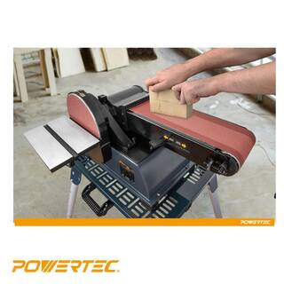 POWERTEC 6 in. x 48 in. 120-Grit Aluminum Oxide Sanding Belt (10-Pack) 110210