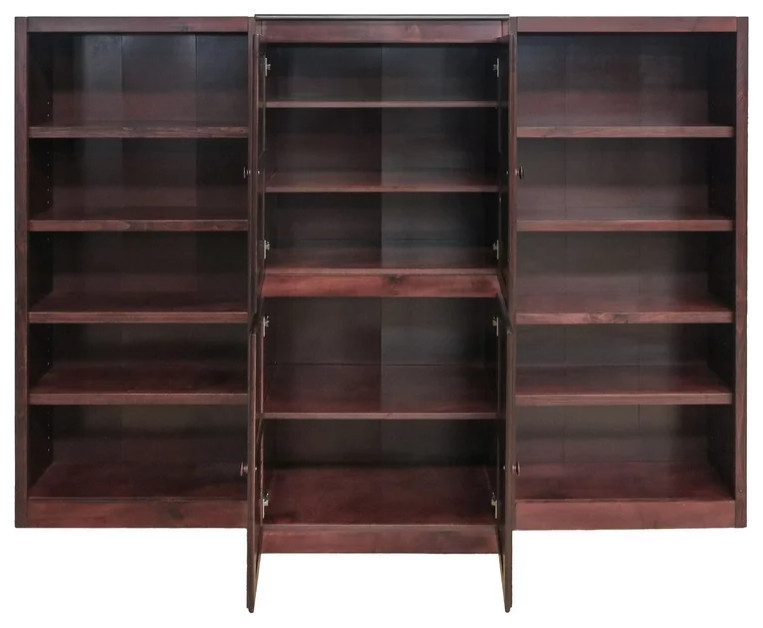 Classic Bookcase  Wide Design With Center Cabinets  ampMultiple Shelves   Transitional   Bookcases   by Decorn  Houzz