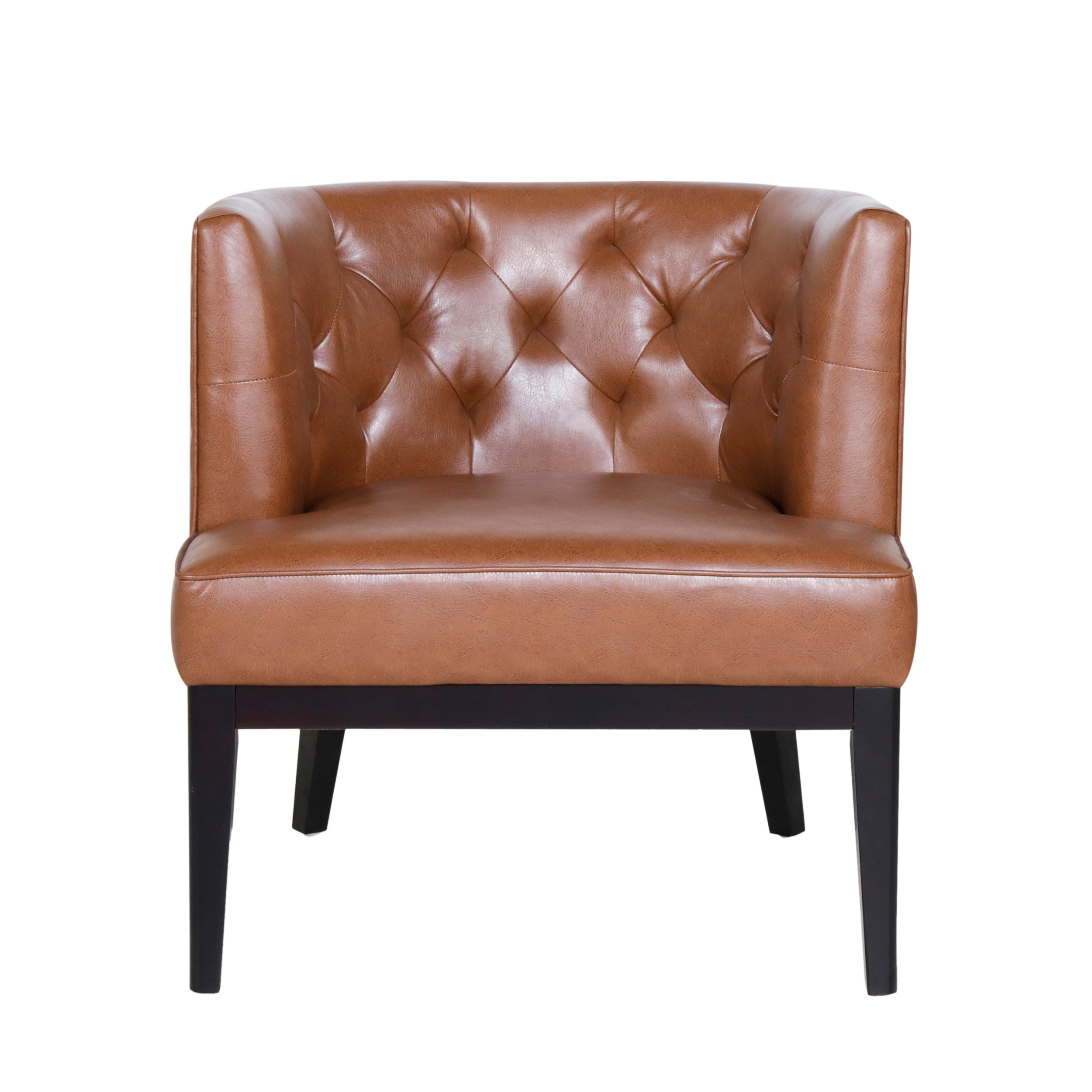 Evans Contemporary Fabric Tufted Accent Chair