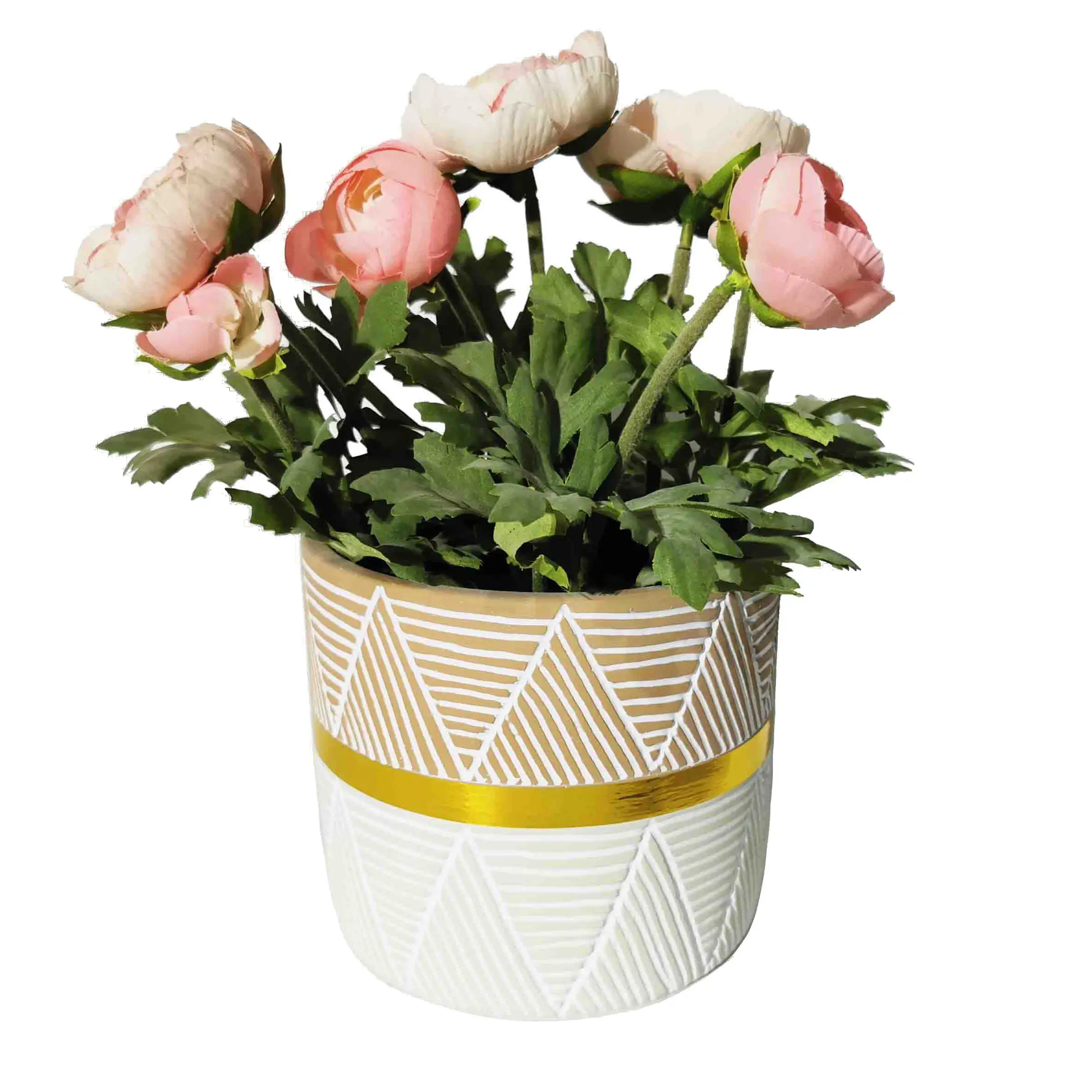 Simply style new design cylinder shape cement flower pot for home decor planter