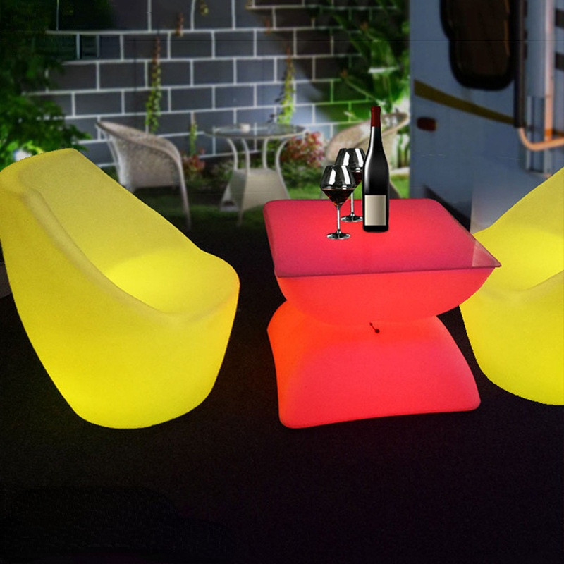 Glowing Lounge Led Colorful Bar Chair with Backrest   Contemporary   Armchairs And Accent Chairs   by Miron Demid LLC  Houzz