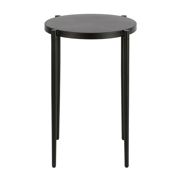 Metal Round Contemporary Side Table In Black Henn amp hart