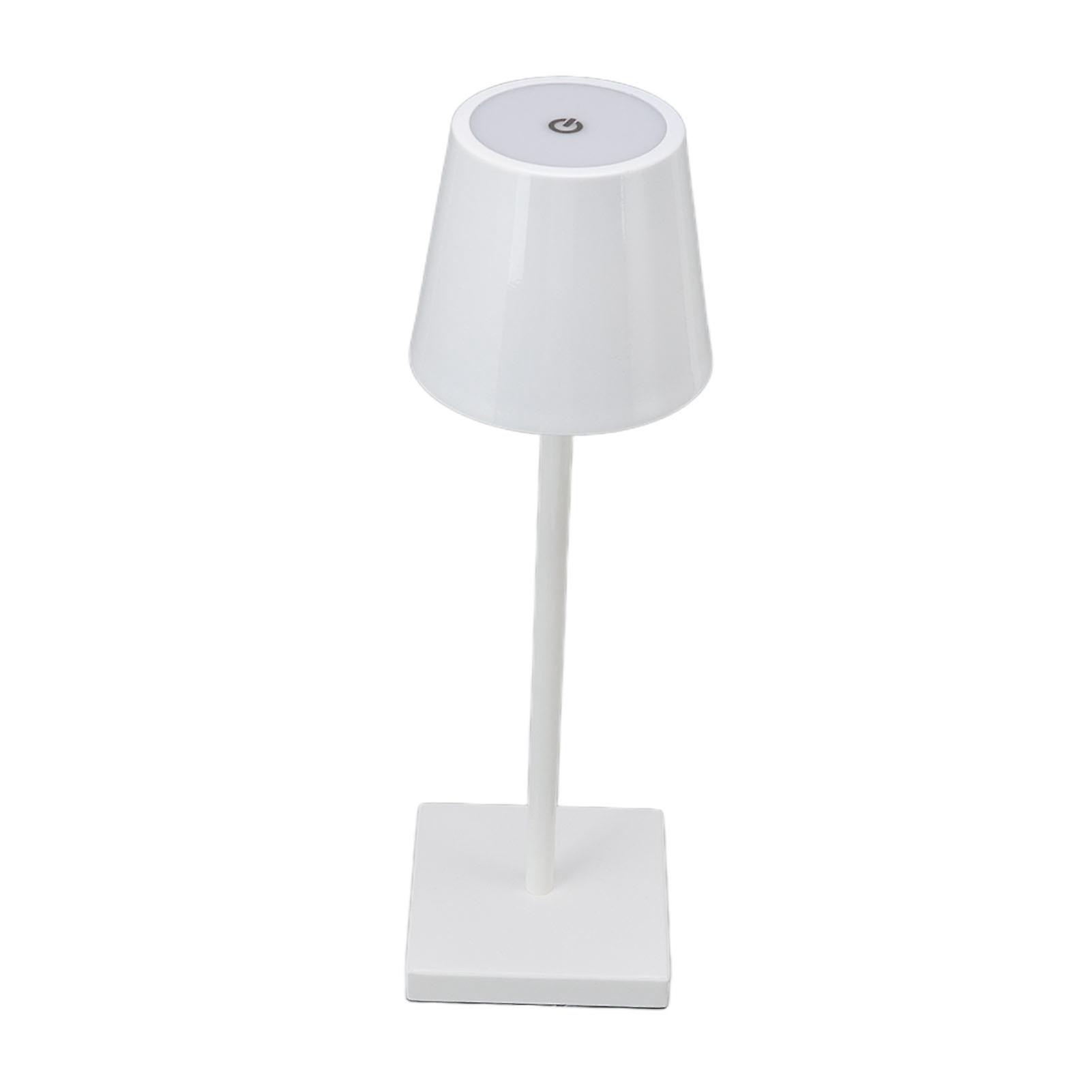 LED Touch Lamp Modern Simple Rechargeable High Brightness Dimmable Touch Switch Cordless Table Lamp for Restaurant Bar White