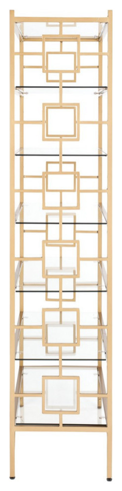 Ellis 7 Tier Etagere/Bookcase  Gold/Clear   Contemporary   Bookcases   by Rustic Home Furniture Deco  Houzz