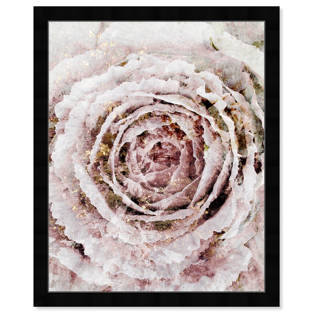 Blush Pink and White Rose Flower Farmhouse Frame Art Print for Entry Way