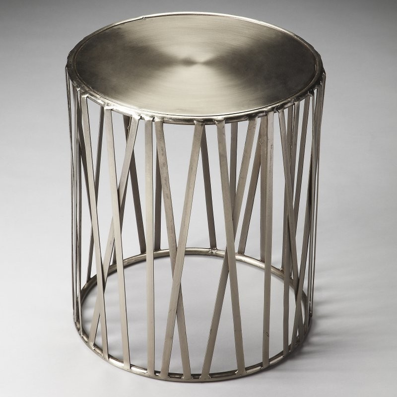 Kruse Iron Drum Table  Metalworks   Industrial   Side Tables And End Tables   by ShopFreely  Houzz