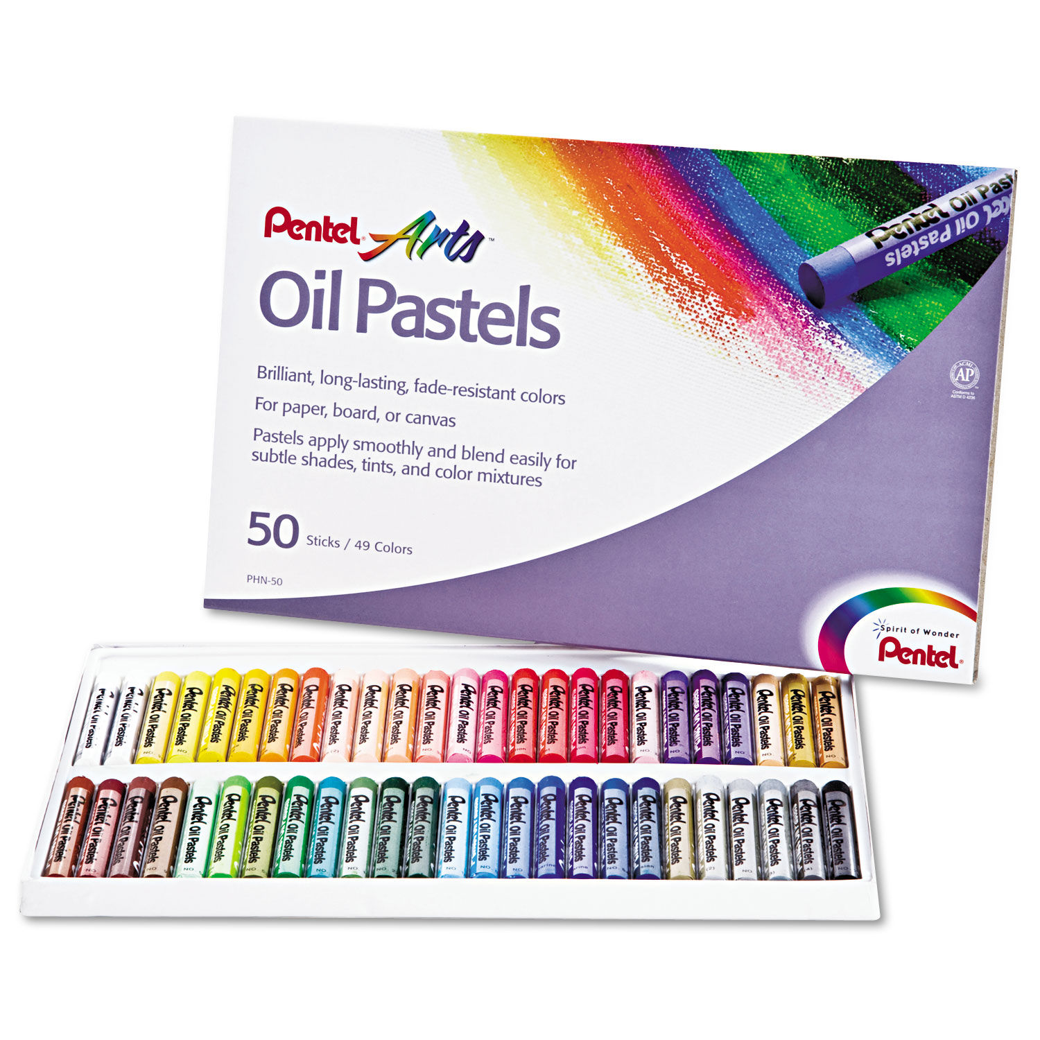 Oil Pastel Set With Carrying Case by Pentelandreg; PENPHN50